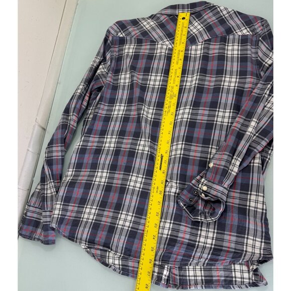 Denim and Supply Ralph Lauren Western Shirt Mens Large L Pearl Snap Lightweight - Picture 3 of 6